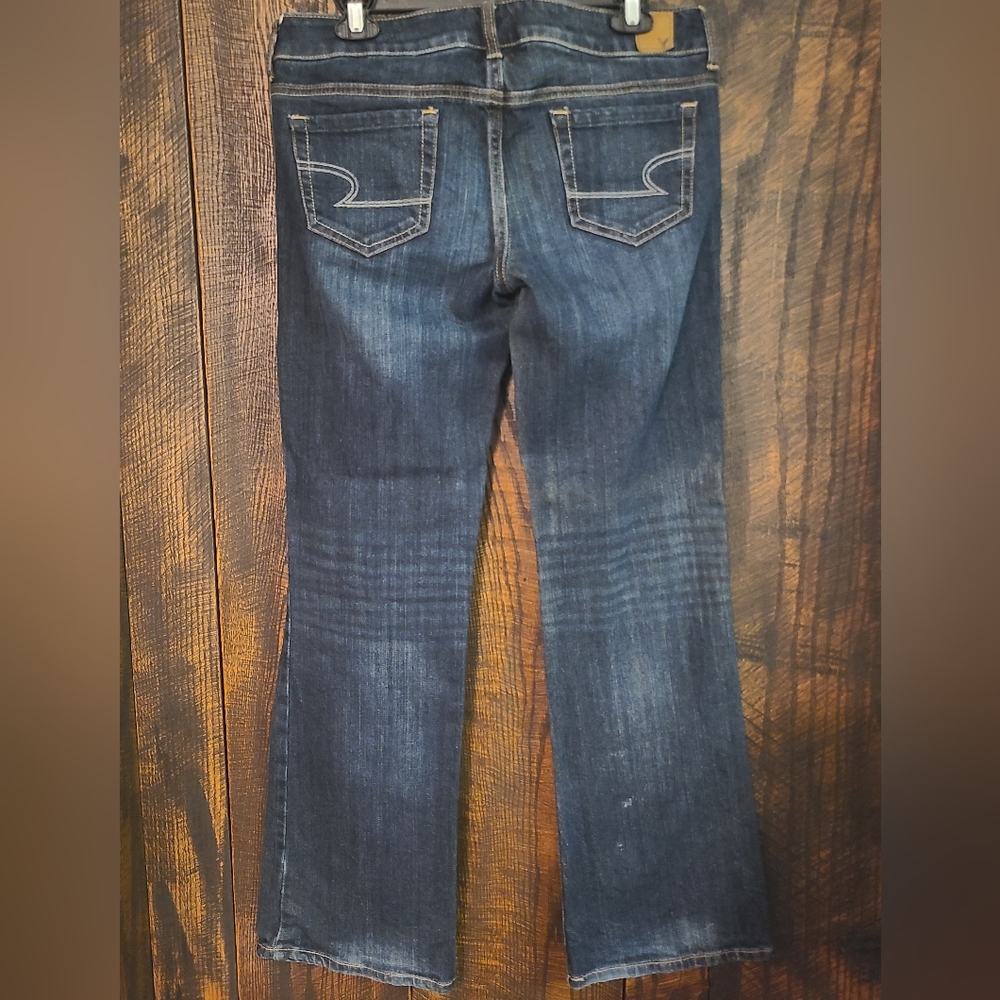 American Eagle Outfitters Favorite Boyfriend Jeans Womens 8 Blue Stretch Denim - Picture 2 of 12